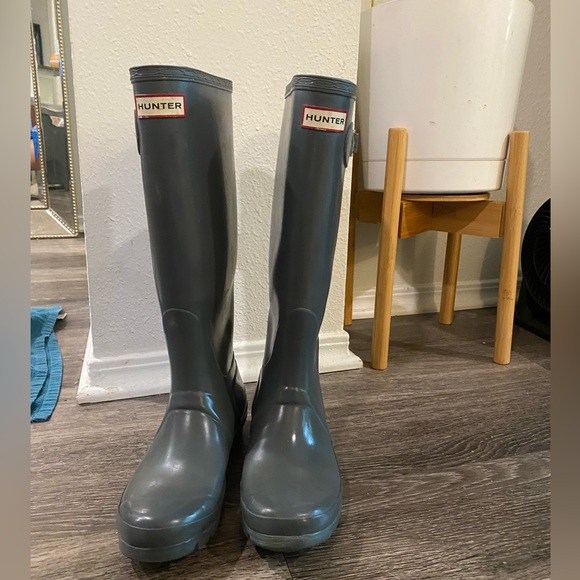Hunter Rain boots Size 7F original gloss tall - Picture 5 of 6